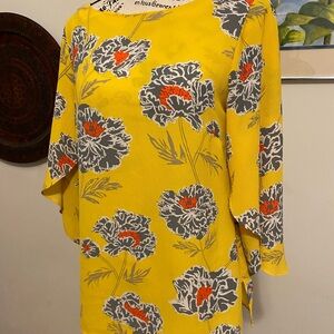 Banana Republic Yellow Floral Top